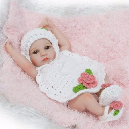 10" MINI Reborn Realistic Newborn Babies Full Body Vinyl Silicone Baby Doll Gift